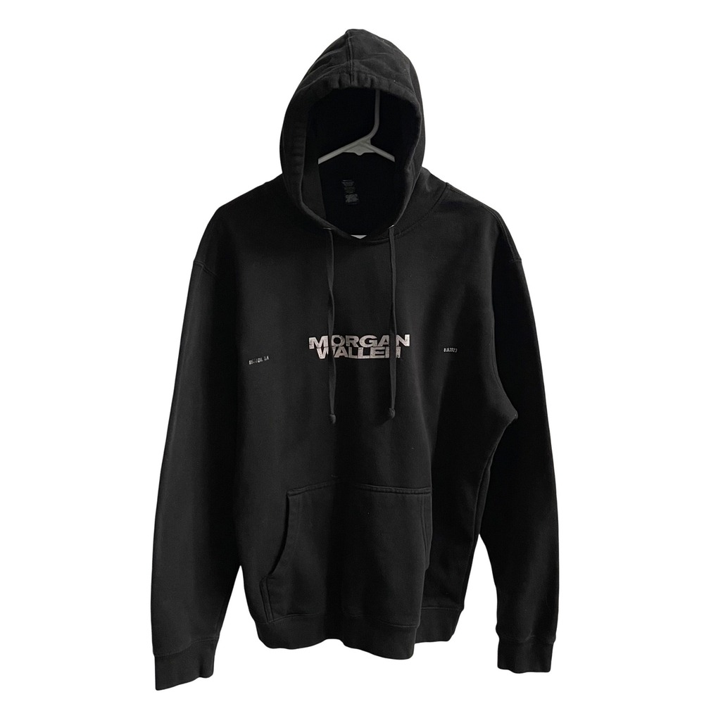 Morgan Wallen Hoodie Mens‎ Medium Black One Night At A Time Tour Boston Concert
